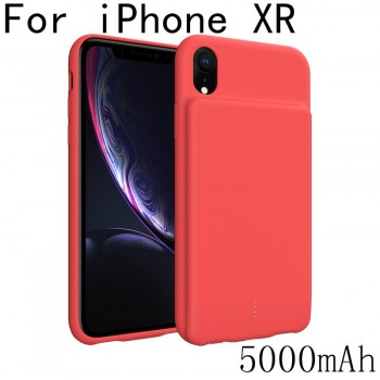 Liquid silicone Battery Case For iPhone XS Max Charger Case ForiPhone XR shockproof soft External Slim power bank Charging Cover