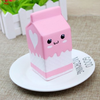Kawaii Cute Soft Squishy Charms Milk Bag Toy Slow Rising Milk Box Kid Fun Gift for Adults Relieves Stress Anxiety Squeeze Toys