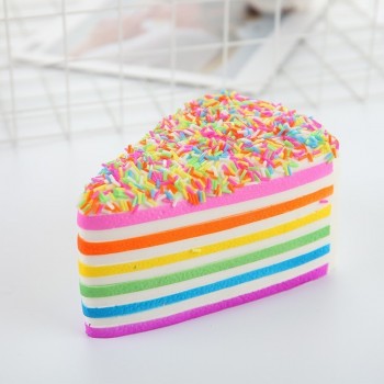 Rainbow Triangle Sprinkle Mini Cute Strawberry Cake Squishy Slow Rising  Antistress Soft Squeeze Charm Toys Kids Phone Strap Hot