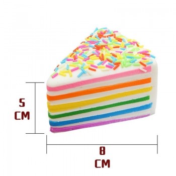 Rainbow Triangle Sprinkle Mini Cute Strawberry Cake Squishy Slow Rising  Antistress Soft Squeeze Charm Toys Kids Phone Strap Hot