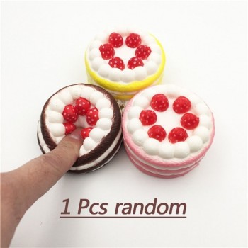 Rainbow Triangle Sprinkle Mini Cute Strawberry Cake Squishy Slow Rising  Antistress Soft Squeeze Charm Toys Kids Phone Strap Hot