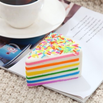 Rainbow Triangle Sprinkle Mini Cute Strawberry Cake Squishy Slow Rising  Antistress Soft Squeeze Charm Toys Kids Phone Strap Hot