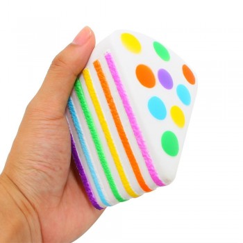 Rainbow Triangle Sprinkle Mini Cute Strawberry Cake Squishy Slow Rising  Antistress Soft Squeeze Charm Toys Kids Phone Strap Hot