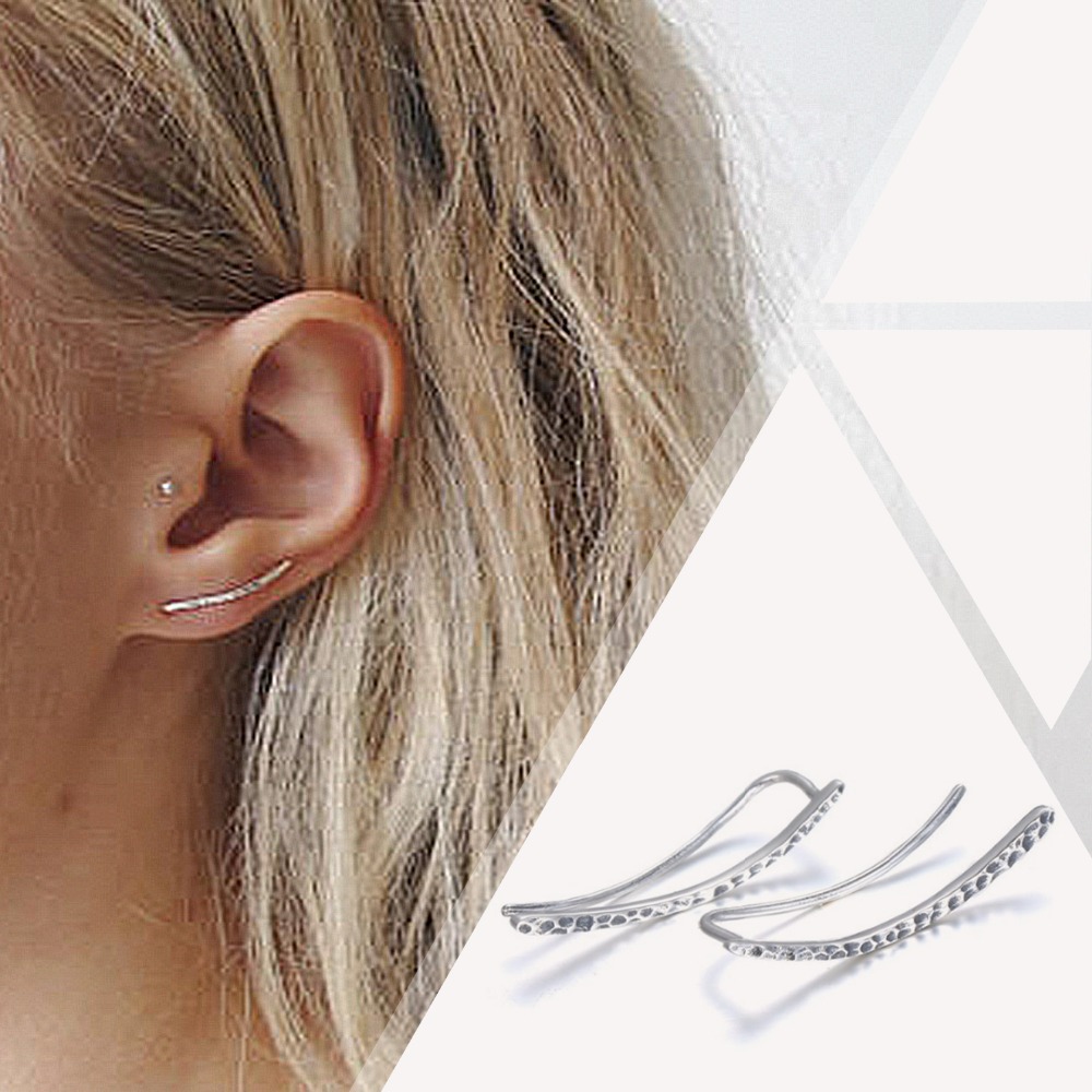 e-Manco Genuine 925 Sterling Silver Hook Earrings for Women New Design Trendy Minimalist Style Hook Earrings Brand Fine Jewelry