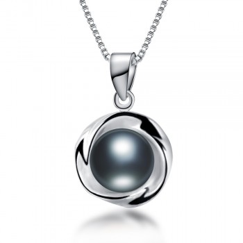 925sterling silver necklace pendant for women genuine 100% real AAAA high quality Natural freshwater pearl pendant  jewelry8-9mm