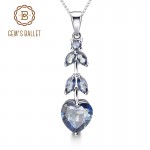 Gems Ballet 7.88Ct Natural Iolite Blue Mystic Quartz Gemstone Pendant Necklace 925 Sterling Silver Fine Jewelry For Women