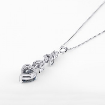 Gems Ballet 7.88Ct Natural Iolite Blue Mystic Quartz Gemstone Pendant Necklace 925 Sterling Silver Fine Jewelry For Women