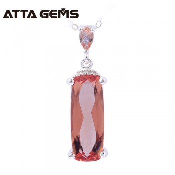 Zultanite Solid Silver Pendants for Women Elegant Romantic Style 3.68 Carats Created Zultanite Pendants Sterling Silver Jewelry