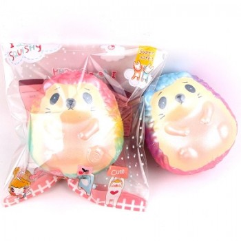 Cute Hedgehog Squishy Jumbo Slow Rising Antistress Squeeze Cat Toys Phone Straps Ice Cream Charms Scented Cake Kawaii Squishies