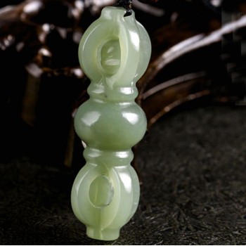 Lovers  Natural hetian QINGYU Buddhist king kong Drop the magic pestle To ward off bad luck pendant