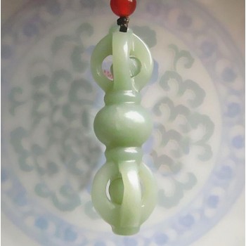 Lovers  Natural hetian QINGYU Buddhist king kong Drop the magic pestle To ward off bad luck pendant