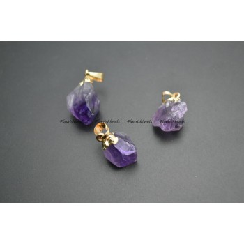 Cute Small Size Natural Citrine Yellow Crystal Quartz Rough Stone Nugget Pendant fit Necklace making