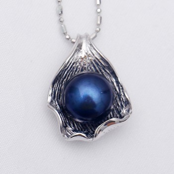 DAIMI Huge Pearl Pendant 10-11mm Natural White Pearl Pendant 925 Sterling Silver Pendant Necklace High Quality Brand Jewelry