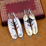 S925 Sterling Silver Jewelry Vintage Thai Silver Takahashi Goro Handmade Feather Male And Female Pendants