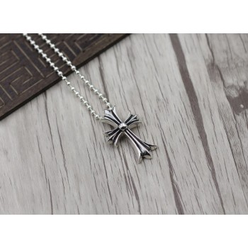 S925 Sterling Silver Jewelry Personalized Cross Army Flower Pendant Thai Silver Vintage Punk Wind Pendant Old
