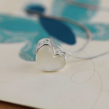 Lotus Fun Real 925 Sterling Silver Handmade Fine Jewelry Afternoon Dating Love Heart Design Pendant without Necklace for Women