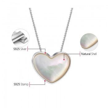 Lotus Fun Real 925 Sterling Silver Handmade Fine Jewelry Afternoon Dating Love Heart Design Pendant without Necklace for Women