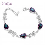 Fashion Elegant Bracelets For Women With Multicolor Gemstone Fine Jewelry 925 Silver Bracelets Womens Party Anniversary Gift