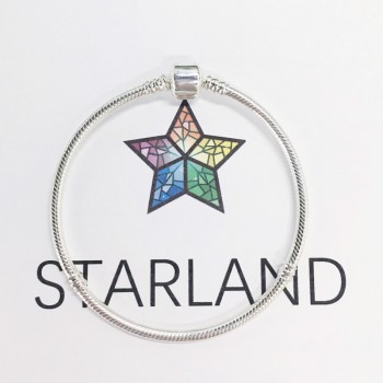 Starland Fine 925 Sterling Silver Snake Chain Cylindrica Charm Bracelet amp; Bangle Fit Original brand Women Jewelry Gift 16cm-21cm