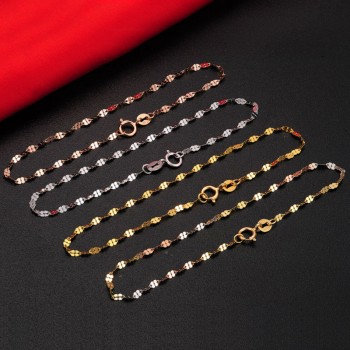 18k Pure Gold Female Bracelets Fine Jewelry Four Clover Gift Girl Thin Trendy Solid 750 Real Bangle Party Good Nice Like True