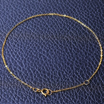 DAIMI Pure Gold Bracelet Chain 18K Yellow Gold Chain Adjustable 16cm-18cm Bracelet Chain Jewelry Gift