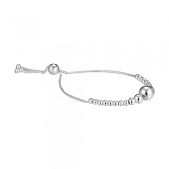 String of Beads Sliding Bracelets for Women Sterling Silver Jewelry 100% 925 Silver Bracelet Pulseras Hombre PFB063