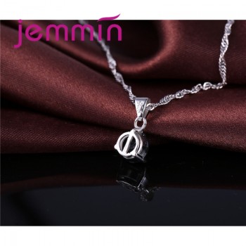 Jemmin New Arrival 8 Colour AAA Crystal Jewelry Set 925 Sterling Silver Earring Necklace Set Women Girls Party Three-Claw Gift