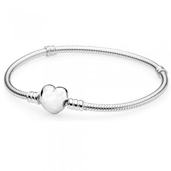 CHAMSS PD Charms Silver 925 Original in Bracelet ROSE Pave Heart Shape Heart Shaped Cuff Bracelet Valentines Day Gift