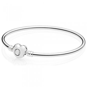 CHAMSS PD Charms Silver 925 Original in Bracelet ROSE Pave Heart Shape Heart Shaped Cuff Bracelet Valentines Day Gift