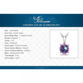 100% Natural Rainbow Fire Mystic Topaz Pendants Rings Earrings 925 Sterling Silver Jewelry Sets For Women Wedding Gifts