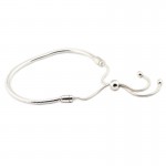 Original 925 Sterling Silver Jewelry Sliding Bracelet DIY Fits Charm Beads Trendy Bracelets for Women Wholesale FLB054