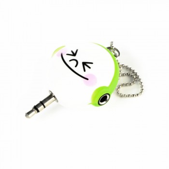 One to two Music Sharing Device Cartoon Headset Deconcentrator 3.5mm Anti Dust Plug Cell Phone Accessories For Iphone All Phone