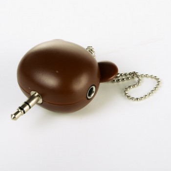 One to two Music Sharing Device Cartoon Headset Deconcentrator 3.5mm Anti Dust Plug Cell Phone Accessories For Iphone All Phone
