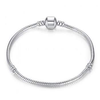 3mm Silver Chain Diy jewlery Fit Original beads Bracelet for Women men bracelets amp; bangles Jewelry Pulseira Gift