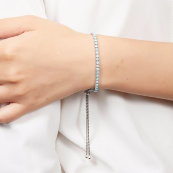 Hutang Bracelets Solid 925 Sterling Silver Nano Turquoise For Womens Girls Fine Jewelry Adjustable Bracelet Christmas Gift New