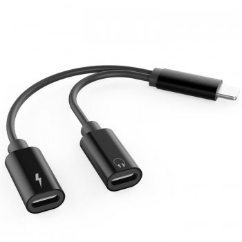 For iPhone 7 8 X Plus 2 In 1 Dual Lighting Aluminum Alloy Audio Changing Converter IOS Earphone Accessories Connector Adapter