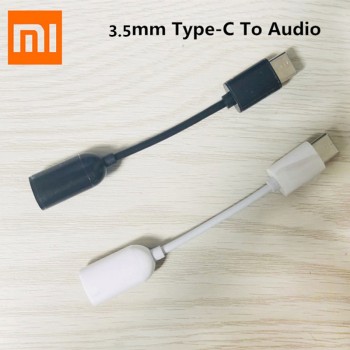 Original Xiaomi Earphone Adapter USB3.1 Type C To 3.5mm Female Cable Music Headphone Connector Converter MI 6 6X 8 8SE Note 3 A2