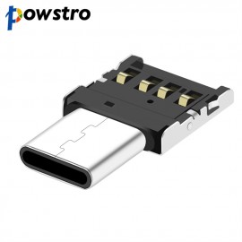POWSTRO Type C To USB OTG Connector Phone Adapter for USB Flash Drive S8 Note8 Android Phone