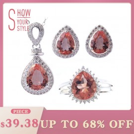 Zultanite Sterling Silver Jewerly Sets for Women Wedding Engagement Anniversary 9.5 Carats Created Zultanite S925 Sets Design