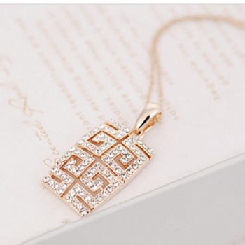 OMHXZJ Wholesale AAA Austrian Crystal Gold Silver 18KT Platinum Woman Fashion Bride  Necklace Earrings Ring Jewelry Sets ST10