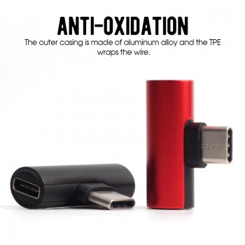 MINI Dual Headphone Jack Type C Adapter Audio Charger For Samsung Charging Adapter For Huawei P20 Splitter Audio Converter