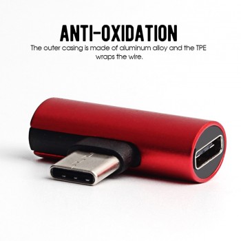 MINI Dual Headphone Jack Type C Adapter Audio Charger For Samsung Charging Adapter For Huawei P20 Splitter Audio Converter