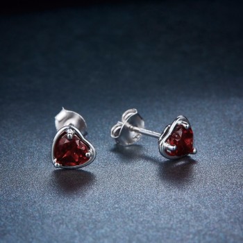 Hutang 3.88ct Natural Gemstone Garnet Solid 925 Sterling Silver Pendant amp; Earrings amp; Ring Fine Bridal Jewelry Sets For Gift New