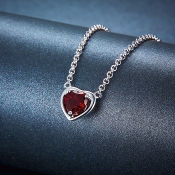 Hutang 3.88ct Natural Gemstone Garnet Solid 925 Sterling Silver Pendant amp; Earrings amp; Ring Fine Bridal Jewelry Sets For Gift New
