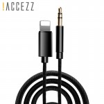 !ACCEZZ AUX Cable Car Audio Cord For iphone X 10 XS MAX XR 7 8 Plus Converter 3.5mm Jack Headphone Adapter AUX Splitter Line 1M