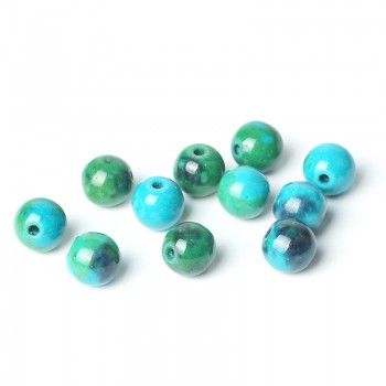 Natural Phoenix Stone Genuine Beads Chrysocolla Jasper Gemstone Round Loose Gem Bead 6-10mm For Religious Beads Charms Bracelets