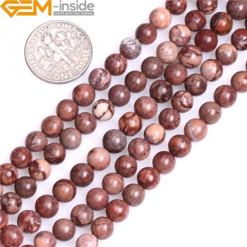 6mm 8mm 10mm Round Natural Brown Pomergranite Jasper Beads Natural Stone Beads DIY Beads For Jewelry Making Strand 15 Wholesale