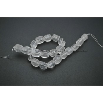Natural Clear Crystal Quartz Surface Cutting Big Nugget 13x18mm Irregular Tube Stone Loose Beads