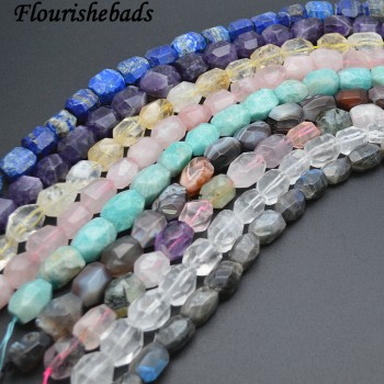 Natural Clear Crystal Quartz Surface Cutting Big Nugget 13x18mm Irregular Tube Stone Loose Beads