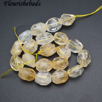 Natural Clear Crystal Quartz Surface Cutting Big Nugget 13x18mm Irregular Tube Stone Loose Beads